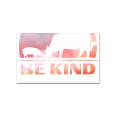 Be Kind To Animals Or Ill Kill You T- Shirt Vegan Be Kind Farm Animal Design Dairy Cow And Pig T- Sh Yoga Reflexion Pose T- Shirtyoga Reflexion Pose T- Shirt Sticker (rectangular) by hizuto