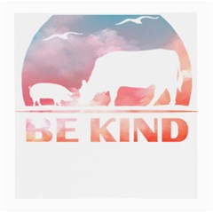 Be Kind To Animals Or Ill Kill You T- Shirt Vegan Be Kind Farm Animal Design Dairy Cow And Pig T- Sh Yoga Reflexion Pose T- Shirtyoga Reflexion Pose T- Shirt Medium Glasses Cloth (2 Sides) by hizuto