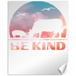 Be Kind To Animals Or Ill Kill You T- Shirt Vegan Be Kind Farm Animal Design Dairy Cow And Pig T- Sh Yoga Reflexion Pose T- Shirtyoga Reflexion Pose T- Shirt Canvas 11  x 14  10.95 x13.48  Canvas - 1