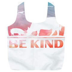 Be Kind To Animals Or Ill Kill You T- Shirt Vegan Be Kind Farm Animal Design Dairy Cow And Pig T- Sh Yoga Reflexion Pose T- Shirtyoga Reflexion Pose T- Shirt Full Print Recycle Bag (xxxl) by hizuto