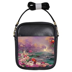 Abstract Flowers  Girls Sling Bag by Internationalstore