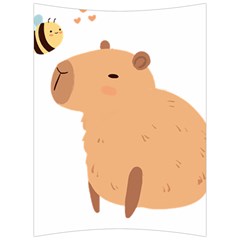 Capybara T- Shirt Cute Capybara With A Bee Illustration T- Shirt Yoga Reflexion Pose T- Shirtyoga Reflexion Pose T- Shirt Back Support Cushion by hizuto