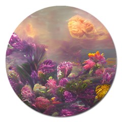 Floral Blossoms  Magnet 5  (round) by Internationalstore