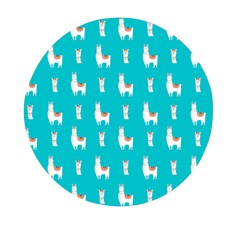 Lama Alpaca Animal Pattern Design Mini Round Pill Box by Pakjumat