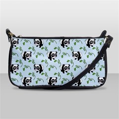 Animal Panda Bamboo Seamless Pattern Shoulder Clutch Bag by Pakjumat