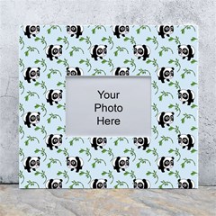 Animal Panda Bamboo Seamless Pattern White Wall Photo Frame 5  X 7  by Pakjumat