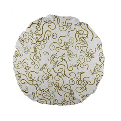 Fish Sea Ocean Algae Underwater Standard 15  Premium Flano Round Cushions by Pakjumat