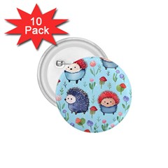 Hedgehogs Animal 1 75  Buttons (10 Pack) by Pakjumat