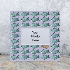 Fishes Pattern Background Theme White Box Photo Frame 4  X 6  by Pakjumat