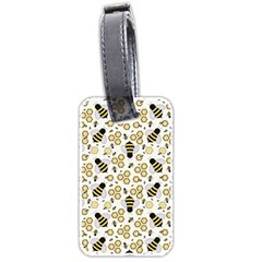 Bee Honeycomb Honeybee Insect Luggage Tag (two Sides) by Pakjumat