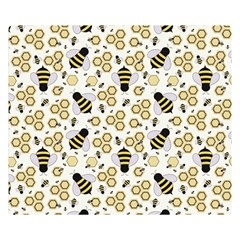 Bee Honeycomb Honeybee Insect Premium Plush Fleece Blanket (small) by Pakjumat