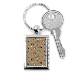 Fox Pattern Texture Key Chain (rectangle) by Pakjumat