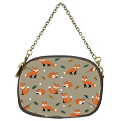 Fox Pattern Texture Chain Purse (two Sides) by Pakjumat