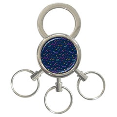 Scribble Pattern Texture 3-ring Key Chain by Pakjumat