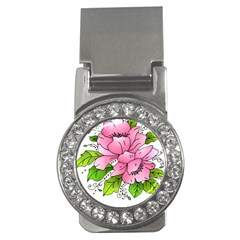 Flowers Art T- Shirtflowers T- Shirt (1) Money Clips (cz)  by ZUXUMI