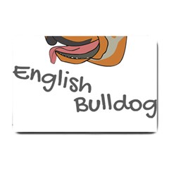 Bulldog T- Shirt Dog Face T- Shirt Small Doormat by JamesGoode