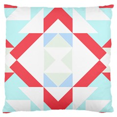 Abstract Pattern T- Shirt Hourglass Pattern  Urban Tones Abstract  Blue And Red  Soft Furnishings 4 Standard Premium Plush Fleece Cushion Case (one Side)