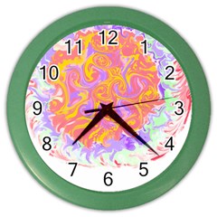 Abstract T- Shirt Circle Beauty In Abstract T- Shirt Color Wall Clock by EnriqueJohnson