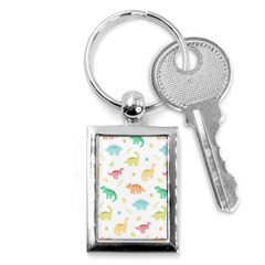 Animals Dinosaurs T-rex Pattern Key Chain (rectangle) by Pakjumat