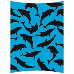 Dolphin Silhouette Pattern Back Support Cushion by Pakjumat