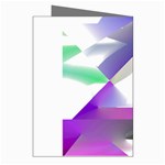 Abstract T- Shirt Purple Northern Lights Colorful Abstract T- Shirt Greeting Cards (Pkg of 8) Right