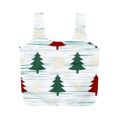 Christmas Tree Snowflake Pattern Full Print Recycle Bag (m) by Sarkoni