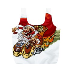 Funny Santa Claus Christmas Full Print Recycle Bag (m) by Sarkoni