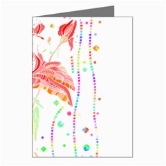 Flowers Illustration T- Shirtflowers T- Shirt (4) Greeting Cards (pkg Of 8)