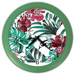 Hawaii T- Shirt Hawaii Branch Garden T- Shirt Color Wall Clock by EnriqueJohnson