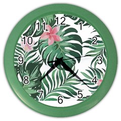 Hawaii T- Shirt Hawaii Coral Flower Fashion T- Shirt Color Wall Clock by EnriqueJohnson