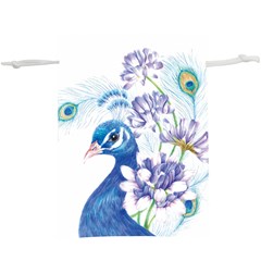 Peacock Lightweight Drawstring Pouch (xl) by uniart180623