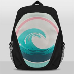 Tidal Wave Ocean Sea Tsunami Wave Minimalist Backpack Bag by uniart180623