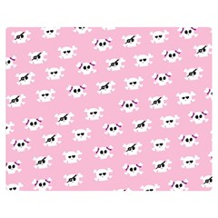 Girly Girlie Punk Skull Two Sides Premium Plush Fleece Blanket (medium) by Ket1n9