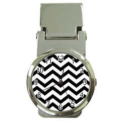 Black And White Chevron Money Clip Watches by Ket1n9