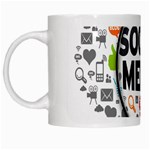 Social Media Computer Internet Typography Text Poster White Mug Left