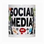 Social Media Computer Internet Typography Text Poster White Mug Center