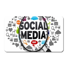 Social Media Computer Internet Typography Text Poster Magnet (rectangular) by Ket1n9