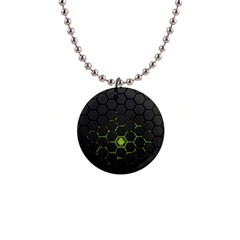 Green Android Honeycomb Gree 1  Button Necklace