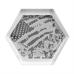 Usa United States Of America Images Independence Day Hexagon Wood Jewelry Box Front