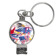 Independence Day United States Of America Nail Clippers Key Chain by Ket1n9