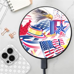 Independence Day United States Of America Wireless Fast Charger(black) by Ket1n9