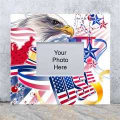 United States Of America Usa  Images Independence Day White Wall Photo Frame 5  X 7  by Ket1n9