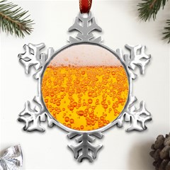 Beer Alcohol Drink Drinks Metal Small Snowflake Ornament by Ket1n9