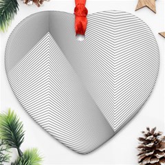 Background-pattern-stripe Heart Ornament (two Sides) by Ket1n9