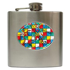 Snakes And Ladders Hip Flask (6 Oz) by Ket1n9