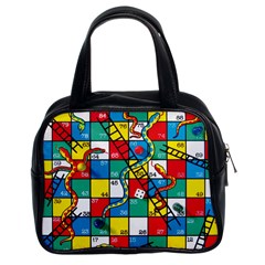 Snakes And Ladders Classic Handbag (two Sides) by Ket1n9