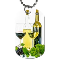 White-wine-red-wine-the-bottle Dog Tag (two Sides) by Ket1n9