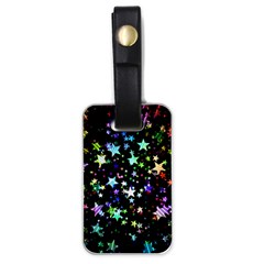 Christmas Star Gloss Lights Light Luggage Tag (one Side) by Ket1n9