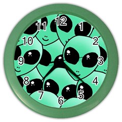 Art Alien Pattern Color Wall Clock by Ket1n9