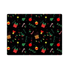 Christmas Pattern Texture Colorful Wallpaper Premium Plush Fleece Blanket (mini) by Grandong